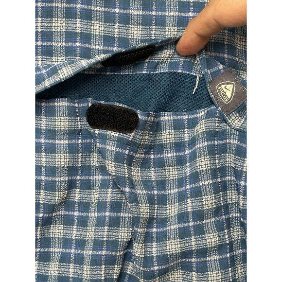 Vintage Nike ACG Dri Fit Shirt Mens Large Blue Plaid All Condition Gear - Picture 7 of 16